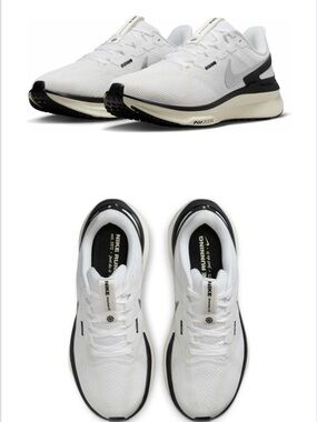 Nike White and Black Zoom Running Sneakers